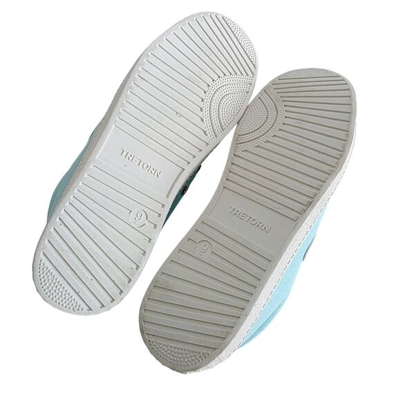 Tretorn Women's Size 9 Light Blue Nylite Plus Lace Up Low Top Canvas Sneakers - Picture 4 of 7